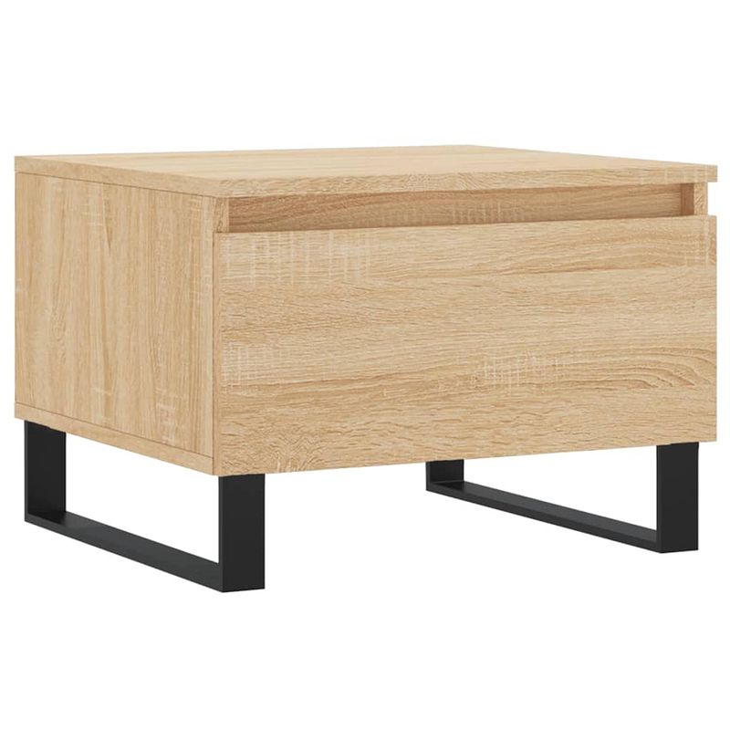 Foto van Vidaxl salontafel 50x46x35 cm bewerkt hout sonoma eikenkleurig