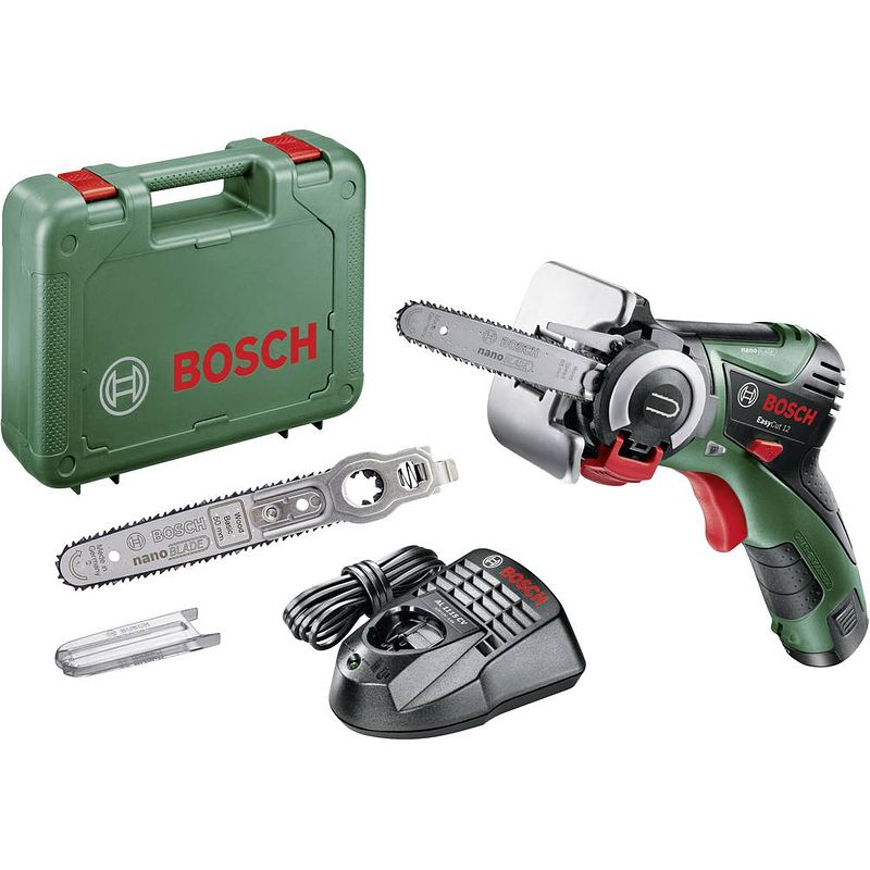 Foto van Bosch home and garden easycut 12 accu-multizaag easycut 12 incl. accessoires, incl. accu, incl. koffer 12 v 2.5 ah