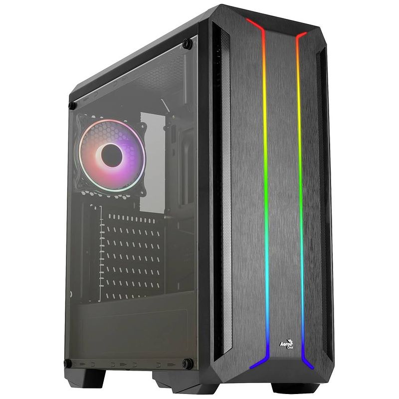 Foto van Aerocool skyline-a-bk-v2 midi-tower pc-behuizing zwart