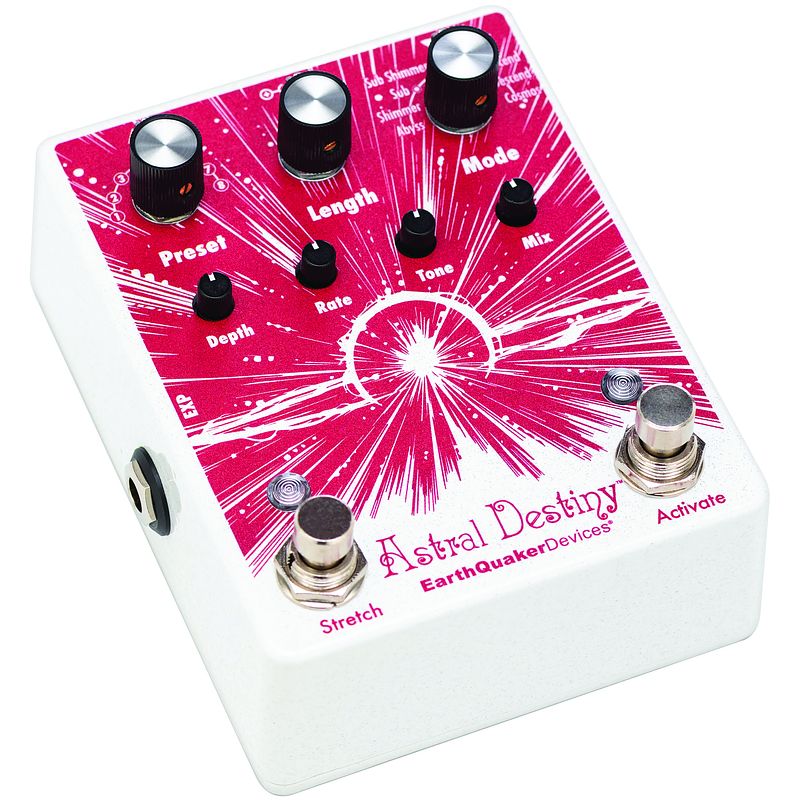 Foto van Earthquaker devices astral destiny - an octal octave reverberation odyssey - modulated octave reverb effectpedaal met 8 modi