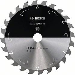 Foto van Bosch accessories bosch 2608837733 cirkelzaagblad 254 x 30 mm aantal tanden: 24 1 stuk(s)