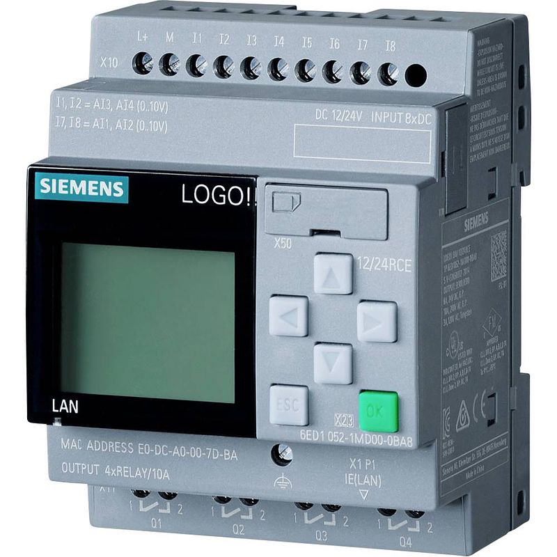 Foto van Siemens 6ed1052-1md08-0ba1 plc-aansturingsmodule 12 v/dc, 24 v/dc