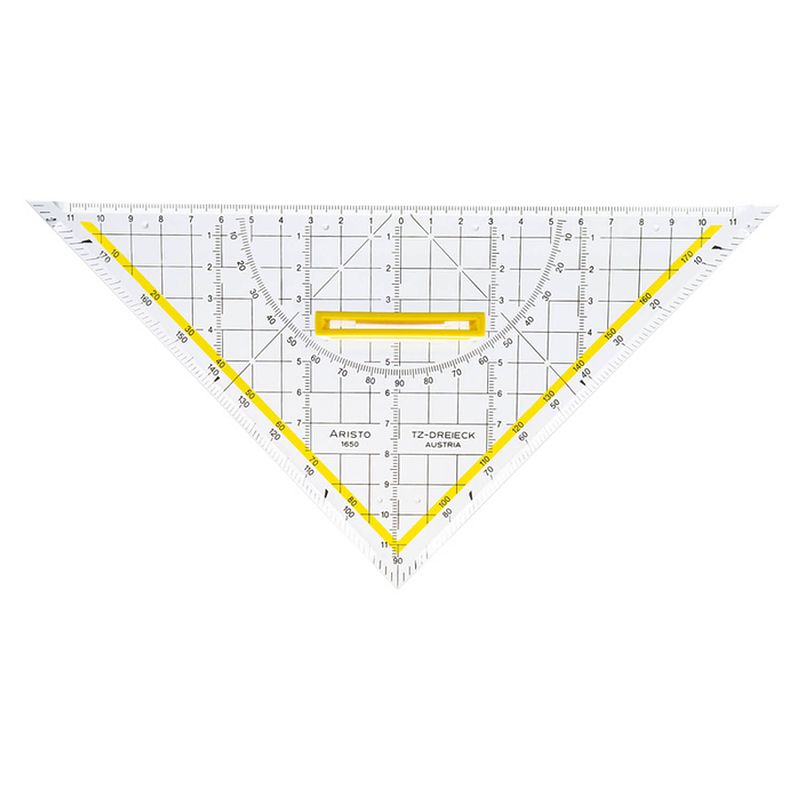 Foto van Tekendriehoek aristo 25cm met afneembare greep