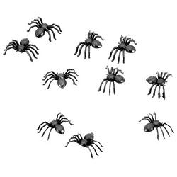 Foto van Chaks nep spinnen/spinnetjes 2 cm - zwart - 80x stuks - horror/griezel thema decoratie beestjes - feestdecoratievoorwerp
