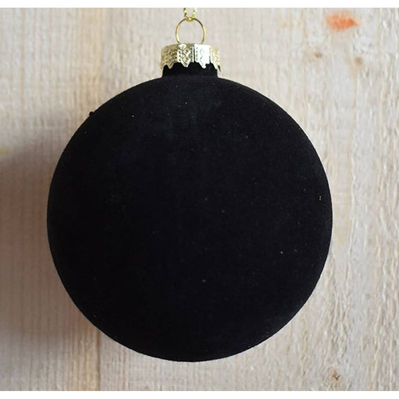 Foto van Hortus - glass flock ball black