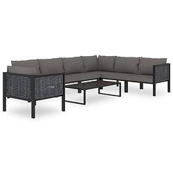 Foto van Vidaxl 8-delige loungeset met kussens poly rattan antraciet