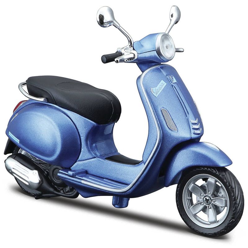 Foto van Model scooter vespa primavera 150 blauw schaal 1:12/15 x 11 x 6 cm - speelgoed motors