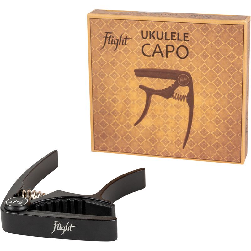 Foto van Flight fc-bk ukulele capo black - capo voor ukelele zwart