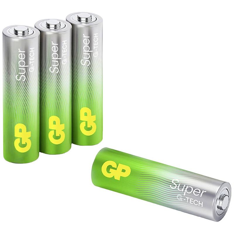 Foto van Gp batteries gppca15as598 aa batterij (penlite) alkaline 1.5 v 4 stuk(s)