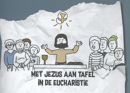 Foto van Met jezus aan tafel in de eucharistie - icl - paperback (9789085285298)