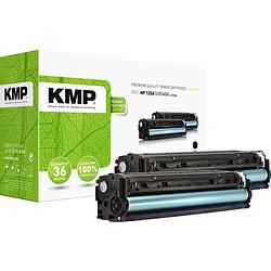 Foto van Kmp h-t113d tonercassette 2-pack vervangt hp 125a, cb540a zwart 2200 bladzijden compatibel toner set van 2