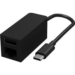 Foto van Microsoft usb-c®, usb 3.2 gen 1 (usb 3.0), rj45 adapter [1x usb-c® stekker - 2x usb 3.2 gen 1 bus a (usb 3.0), rj45-bus] surface usb-c to ethernet and usb