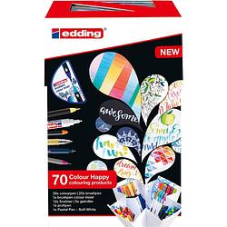 Foto van Edding colour happy box, assortiment met 70 stuks in geassorteerde kleuren