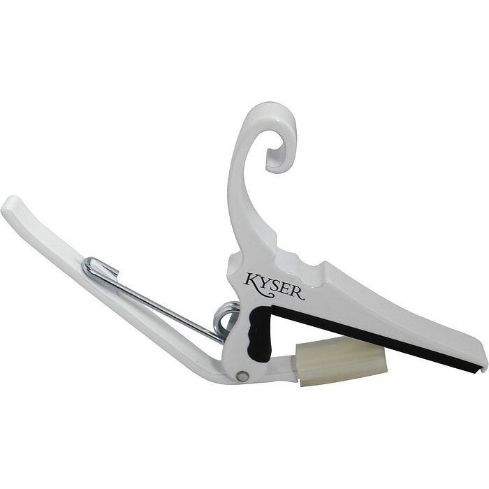 Foto van Kyser quick-change classic white capo voor klassieke gitaar