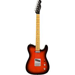 Foto van Fender aerodyne special telecaster mn hot rod burst elektrische gitaar met deluxe gigbag