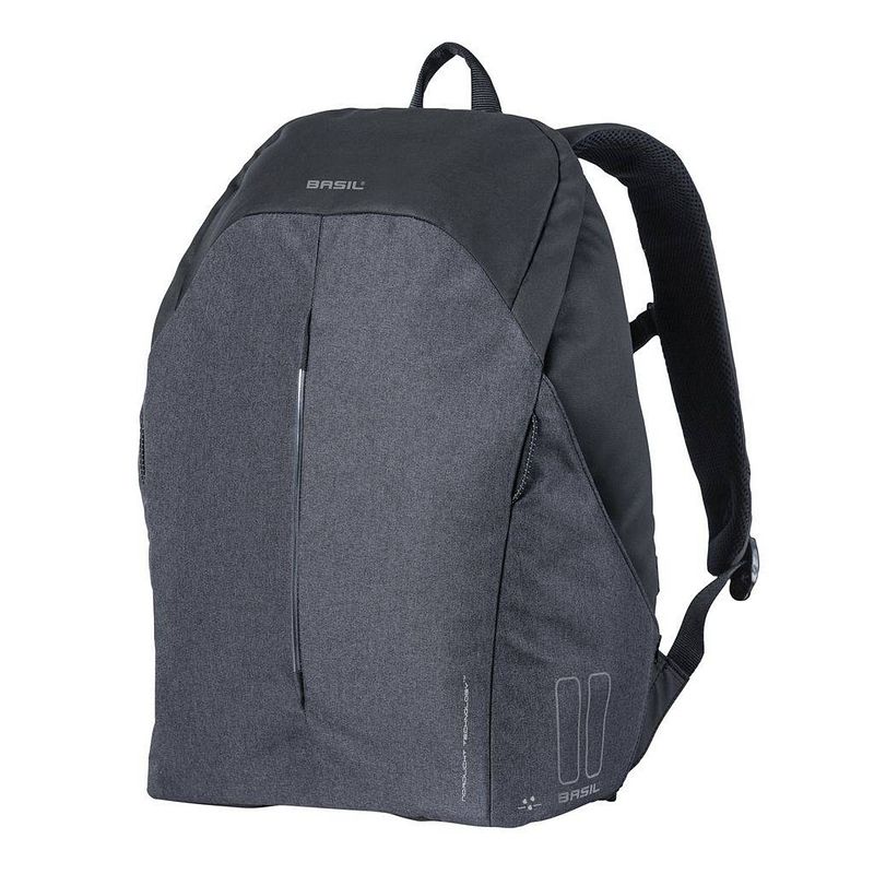 Foto van Fietsrugzak basil b-safe backpack nordlicht 18 liter 29 x 14 x 45 cm - zwart