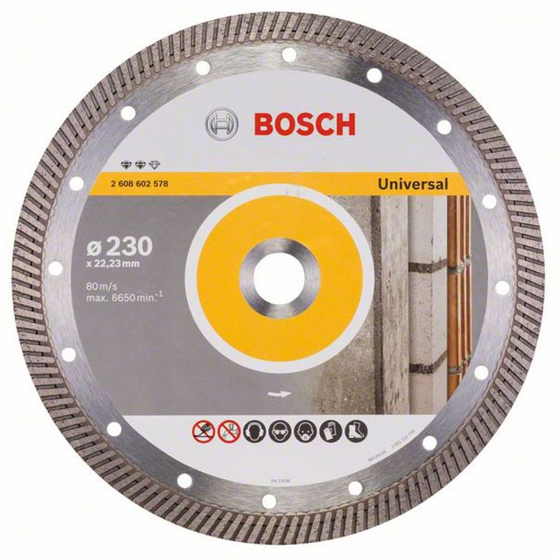 Foto van Bosch accessories 2608602578 bosch diamanten doorslijpschijf diameter 230 mm binnendiameter 22.23 mm 1 stuk(s)