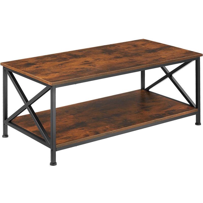 Foto van Tectake -salontafel pittsburgh industrieel donkerbruin - 100 x 55 x 45,5 cm - 404437