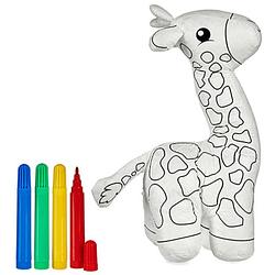 Foto van Pincello kleurknuffel giraffe 15 x 9 x 23 cm polyester wit 5-delig