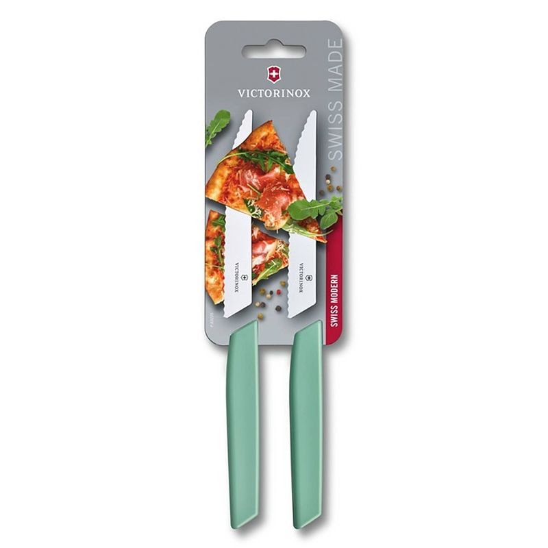 Foto van Victorinox swiss modern steakmessenset - 2-delig - mint groen