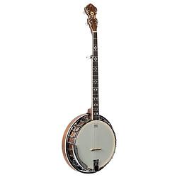 Foto van Ortega obj550w-snt falcon series 5-string banjo natural met gigbag