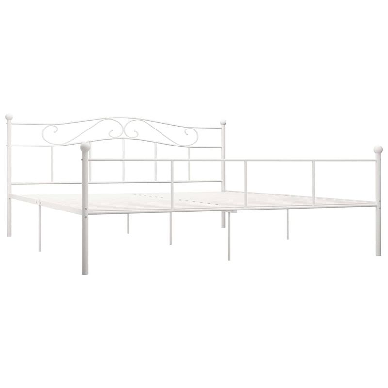 Foto van The living store metalen bedframe - classic - bedframes - 208 x 187.5 x 95 cm - wit