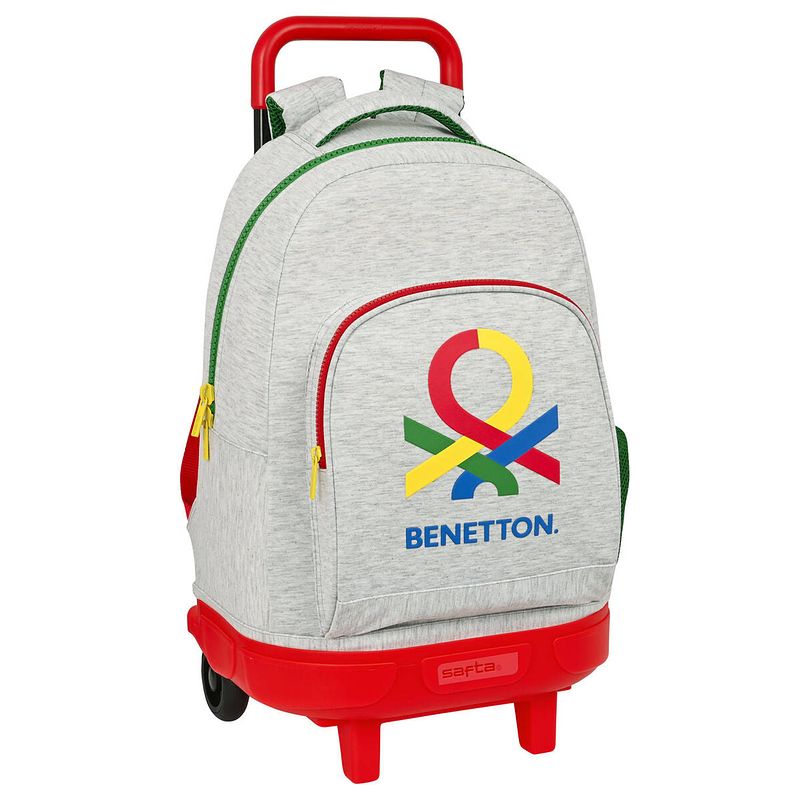 Foto van Schoolrugzak met wielen benetton pop grijs (33 x 45 x 22 cm)