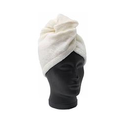 Foto van A.i&e haarhanddoek - microvezel - wit - handdoek - wikkel - hoofdhanddoek - zacht - absorberend