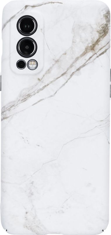 Foto van Bluebuilt white marble hard case oneplus nord 2 back cover