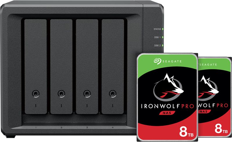 Foto van Synology ds423+ + seagate ironwolf 16tb pro (2x8tb)