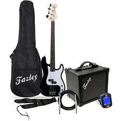 Foto van Fazley fpb118 starter pack black elektrische basgitaar starterset