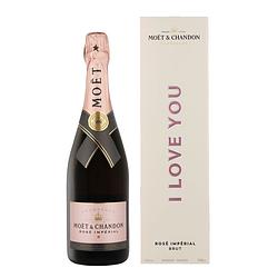 Foto van Moet & chandon rose i love you edition 75cl wijn + giftbox