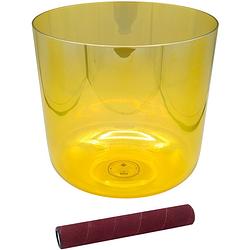 Foto van Sela infinity crystal singing bowl 432 hz f3 yellow klankschaal