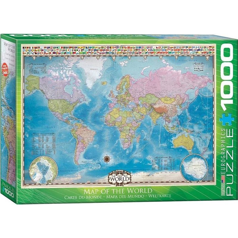 Foto van Eurographics map of the world (1000)