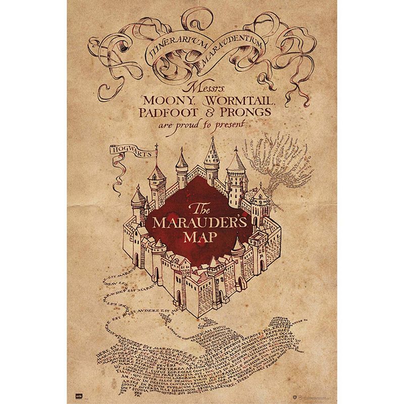 Foto van Grupo erik harry potter the marauders map poster 61x91,5cm