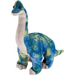 Foto van Wild republic knuffel dinosauria brachiosaurus 25 cm pluche blauw