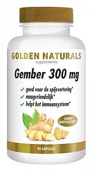 Foto van Golden naturals gember 300 mg capsules