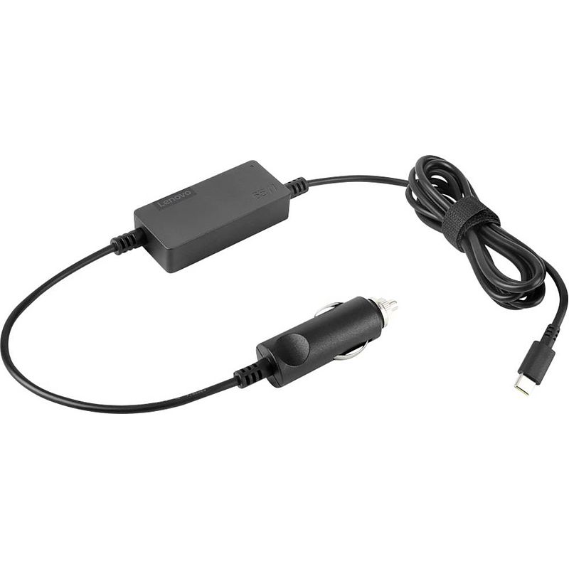 Foto van Lenovo 65w usb-c dc travel adapter - auto-netzteil reislader 65 w 5 v, 9 v, 15 v, 20 v