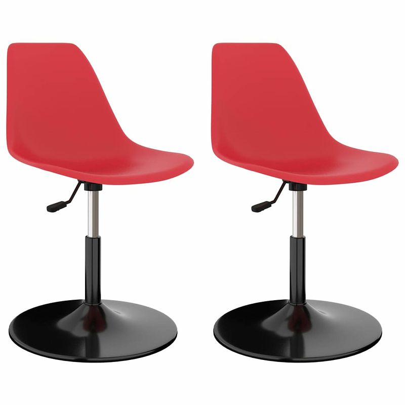 Foto van Vidaxl eetkamerstoelen 2 st draaibaar pp rood