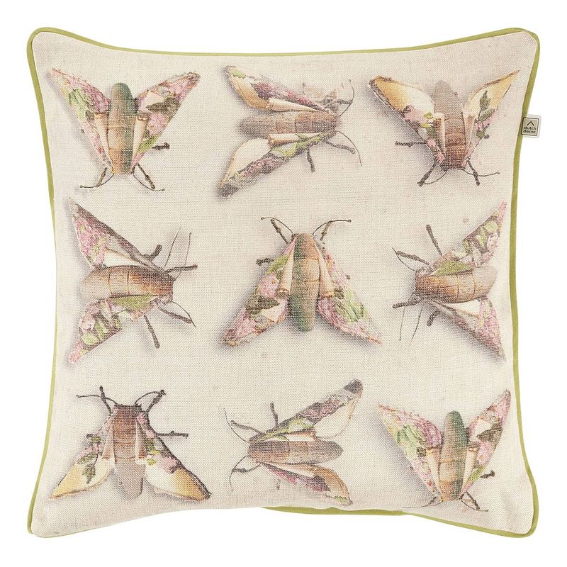 Foto van Dutch decor folie - kussenhoes met dierenprint pistache 45x45 cm - groen - groen