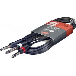 Foto van Stagg syc1/ps2p e 6.3 mm trs jack - 2x ts jack kabel 1 meter