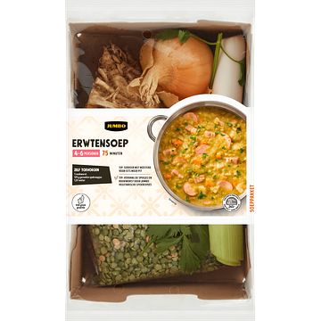 Foto van Jumbo erwtensoep 930g aanbieding bij jumbo | per pakketm.u.v. soeppakketten uit de koeling