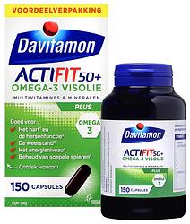 Foto van Davitamon actifit 50 plus omega-3 visolie capsules