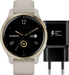 Foto van Garmin venu 2s goud/beige + samsung adaptive fast charging oplader met usb a poort 15w