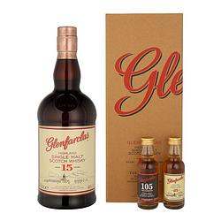 Foto van Glenfarclas 15 years tasting pack 70cl + 2 x 5cl whisky