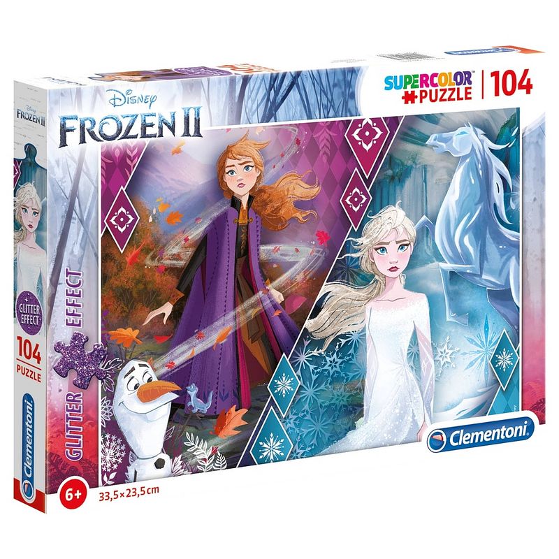 Foto van Clementoni legpuzzel anna & elsa 104 stukjes