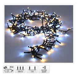 Foto van Kerstverlichting snakelight 1000led - 20 meter - warm wit - 2in1