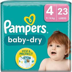 Foto van 3+2 gratis | pampers babydry maat 4, 23 luiers, 9kg14kg aanbieding bij jumbo