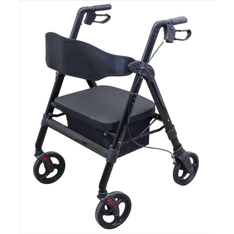 Foto van Aidapt bariatrische rollator - extra sterk aluminium frame - zwart