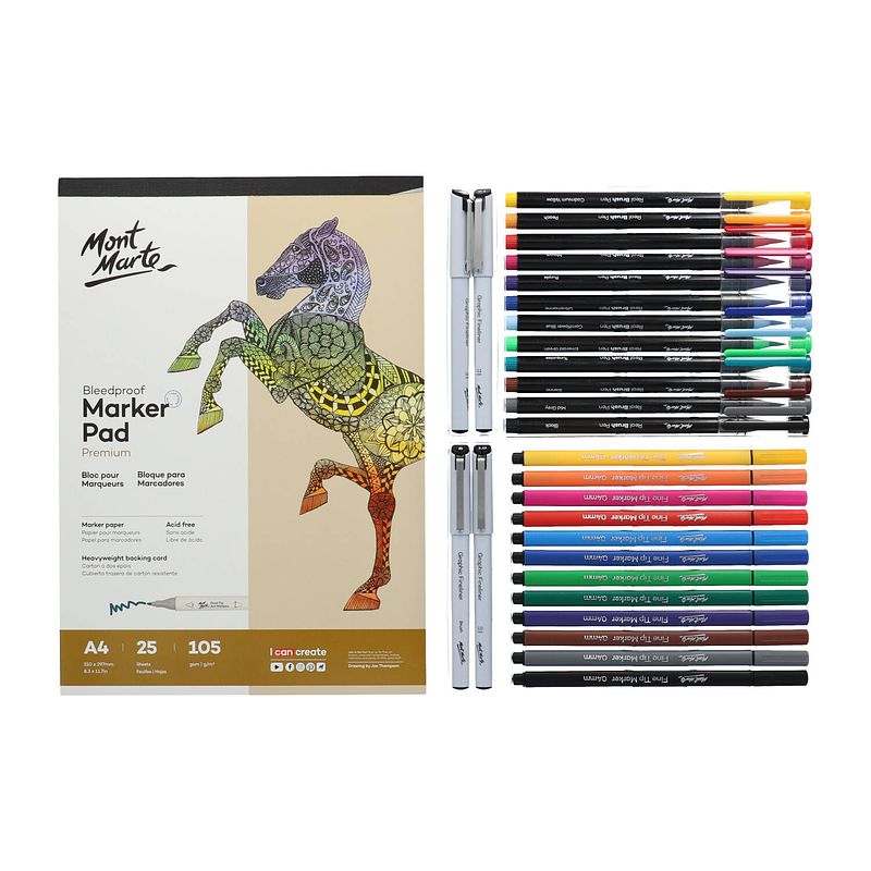 Foto van Mont marte® 29-delige marker set- scrapbook set